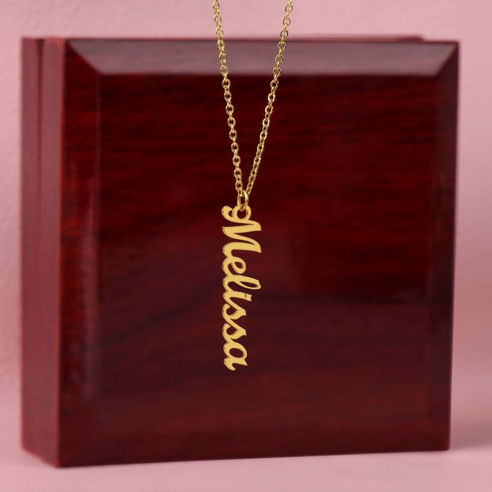 Classic Vertical Name Necklace - Fallon Gifts