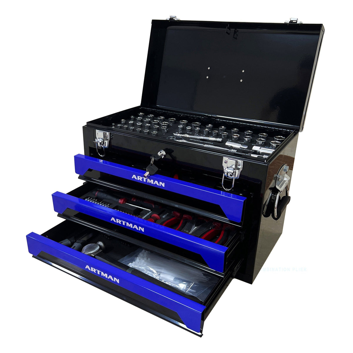 3 Drawers Tool Box With Tool Set - Fallon Gifts