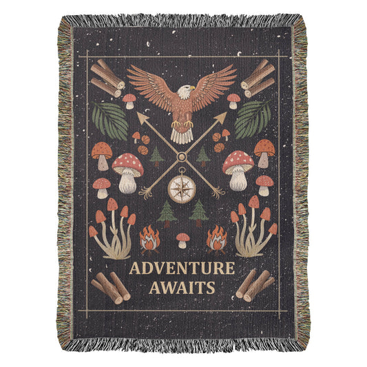 Adventure Awaits - Woven Blanket - Fallon Gifts