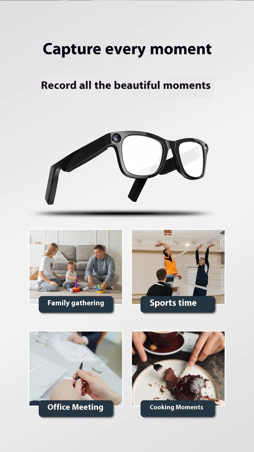 AI Camera Smart Glasses - Fallon Gifts