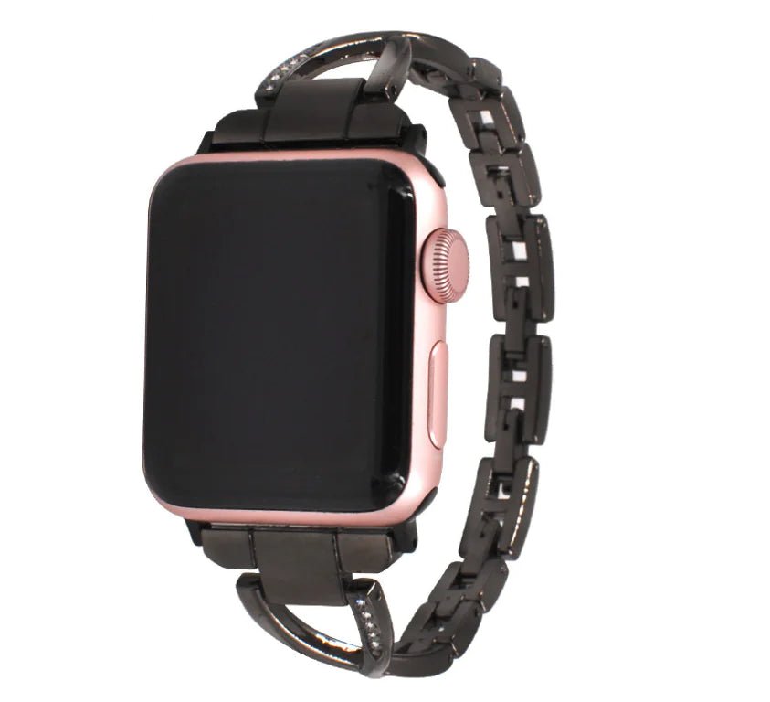 Apple Watch Band X - Type Stainless Steel with Diamonds - Fallon Gifts