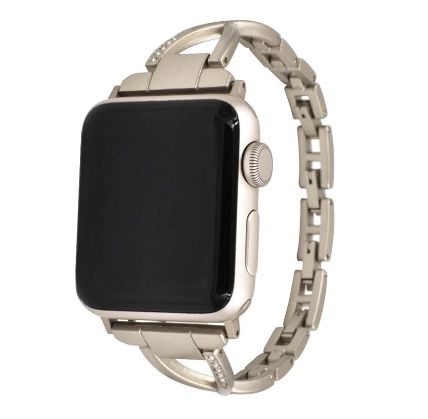 Apple Watch Band X - Type Stainless Steel with Diamonds - Fallon Gifts