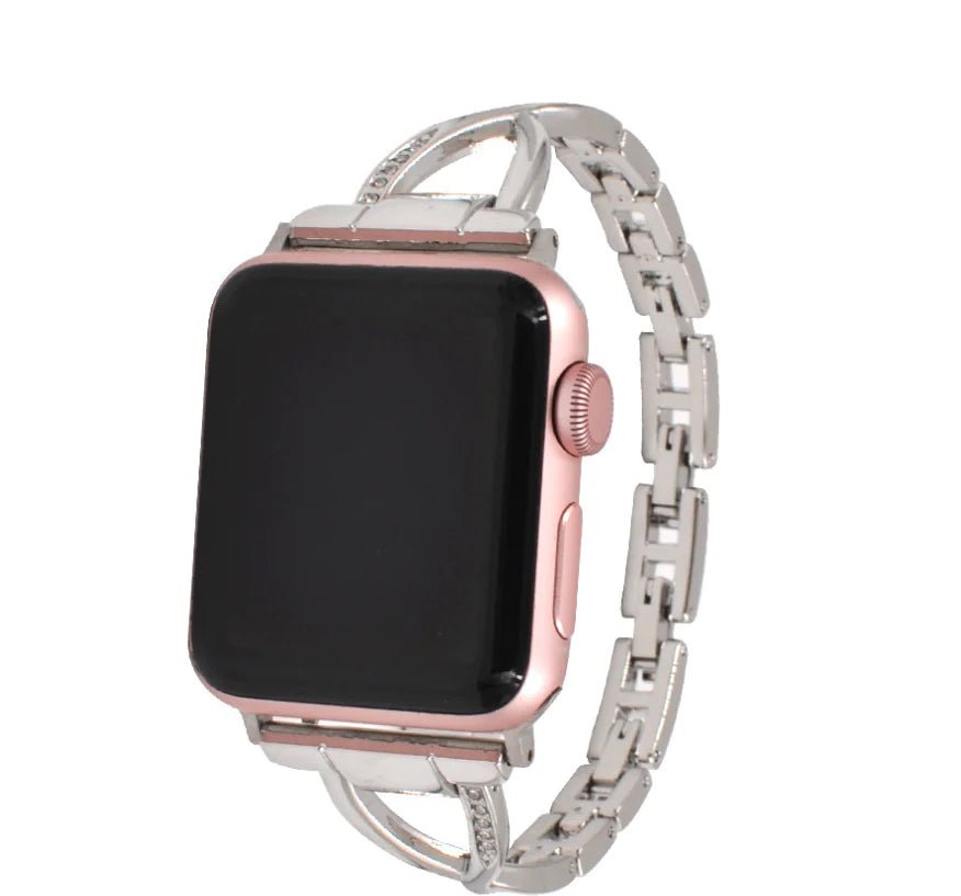 Apple Watch Band X - Type Stainless Steel with Diamonds - Fallon Gifts