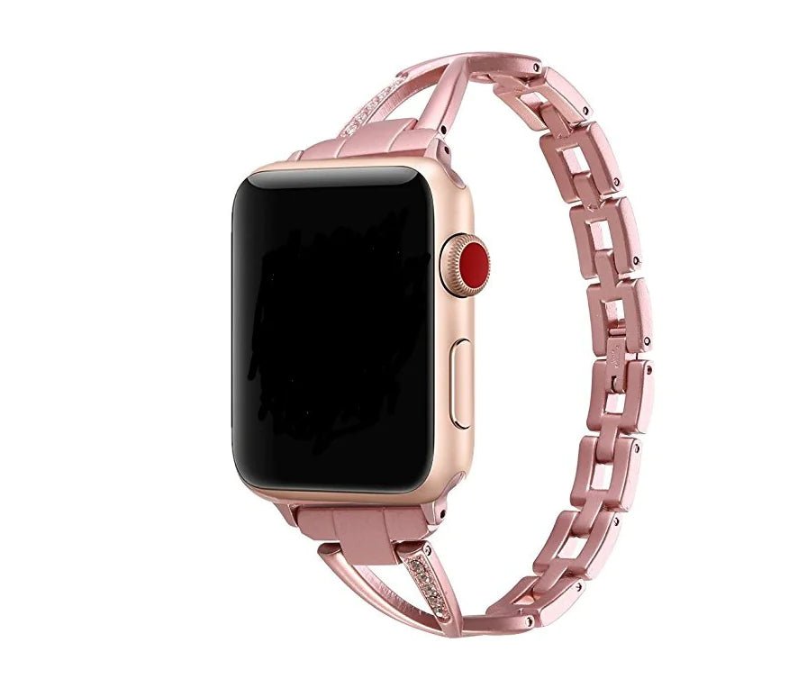 Apple Watch Band X - Type Stainless Steel with Diamonds - Fallon Gifts