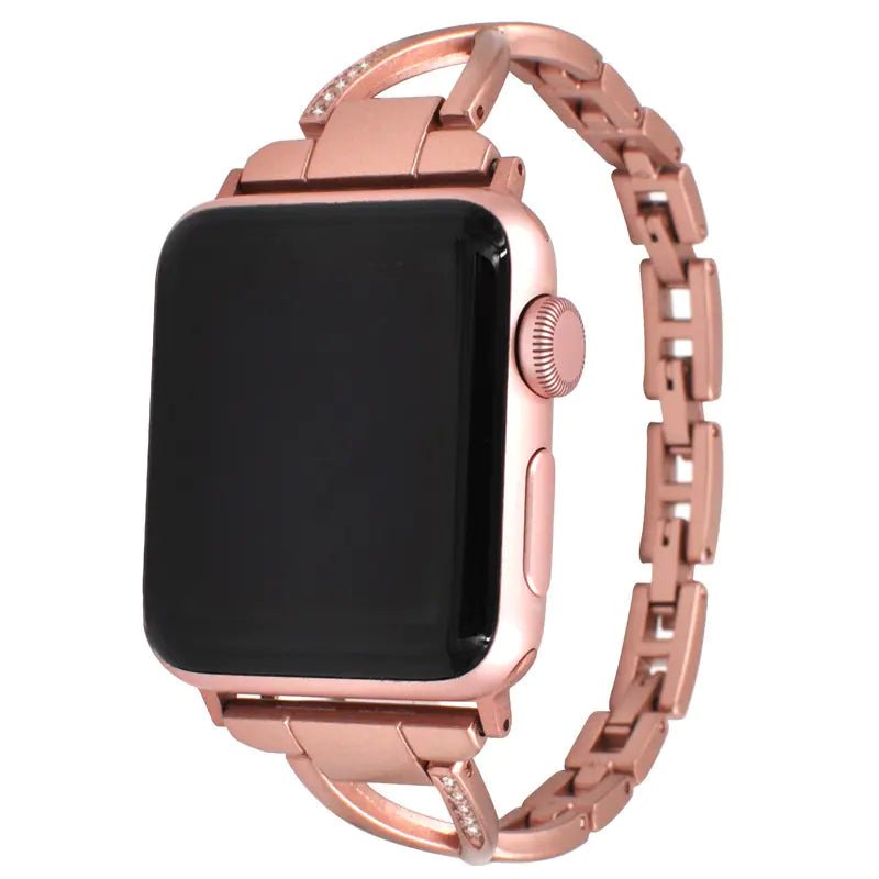Apple Watch Band X - Type Stainless Steel with Diamonds - Fallon Gifts