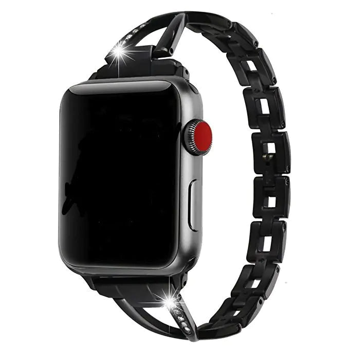 Apple Watch Band X - Type Stainless Steel with Diamonds - Fallon Gifts