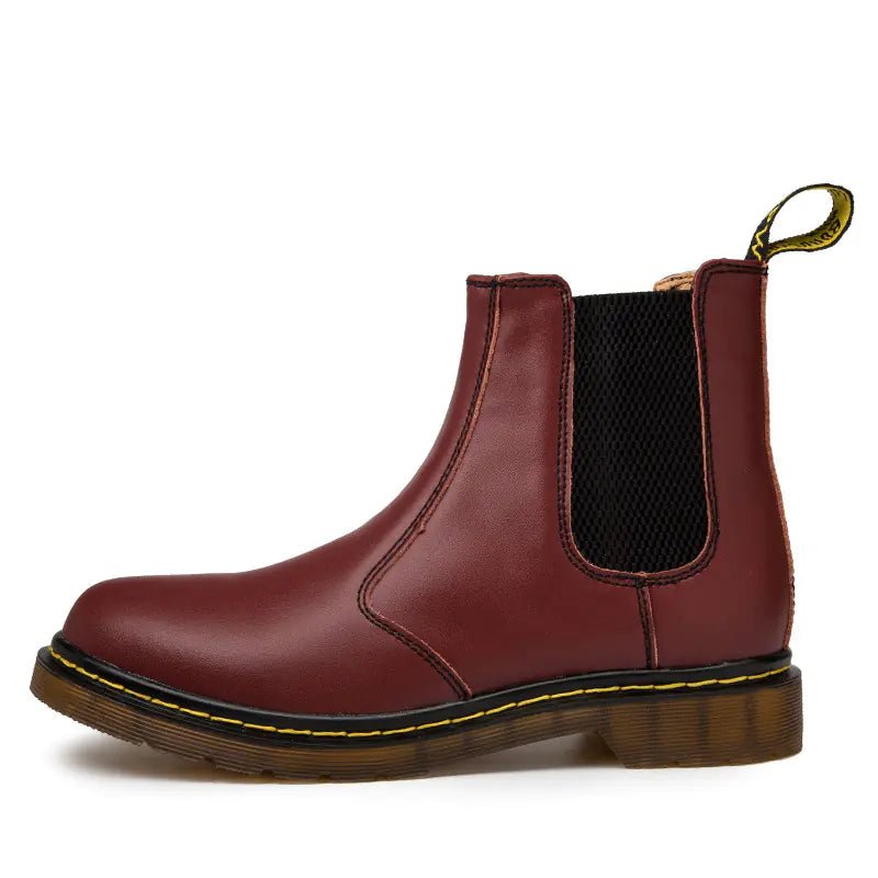 Autumn Style Thick - Heeled Cowhide Martin Boots for Women - Fallon Gifts