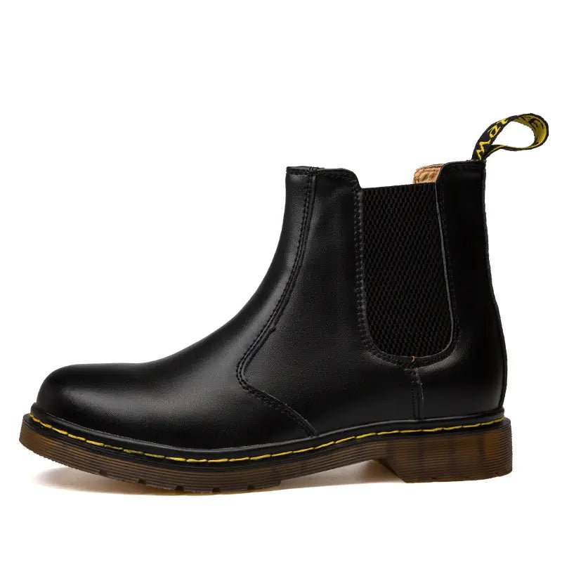 Autumn Style Thick - Heeled Cowhide Martin Boots for Women - Fallon Gifts