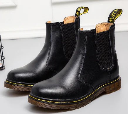 Autumn Style Thick - Heeled Cowhide Martin Boots for Women - Fallon Gifts