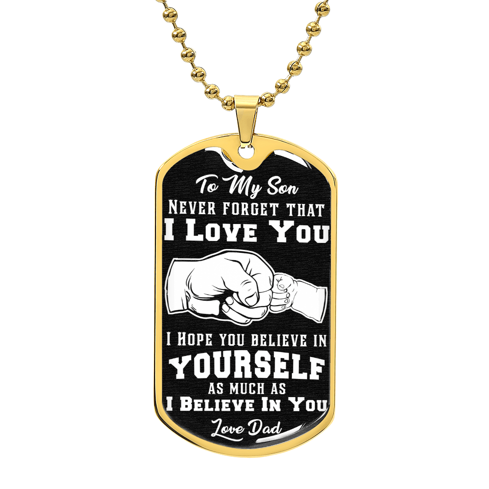 Believe In Yourself - Dog Tag Necklace - Fallon Gifts