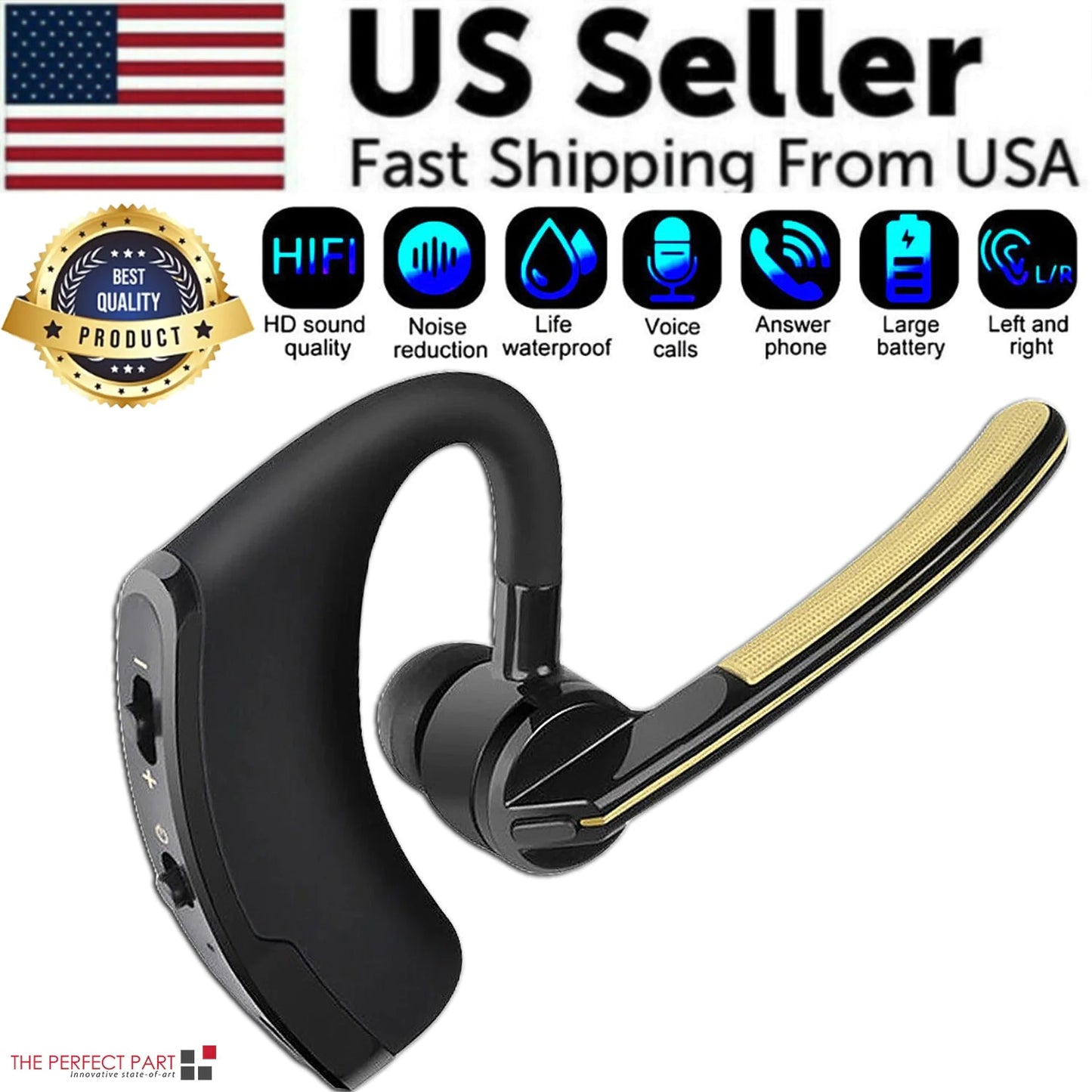 Bluetooth Earpiece Wireless Headset Noise Cancelling Headphones Driver Trucker - Fallon Gifts