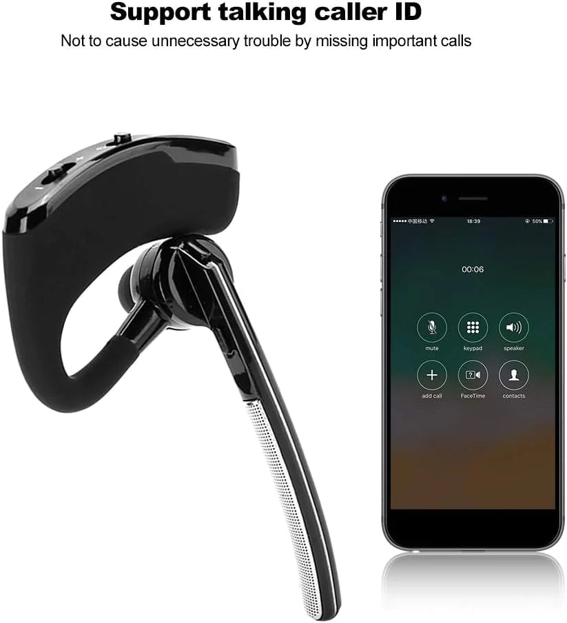 Bluetooth Earpiece Wireless Headset Noise Cancelling Headphones Driver Trucker - Fallon Gifts