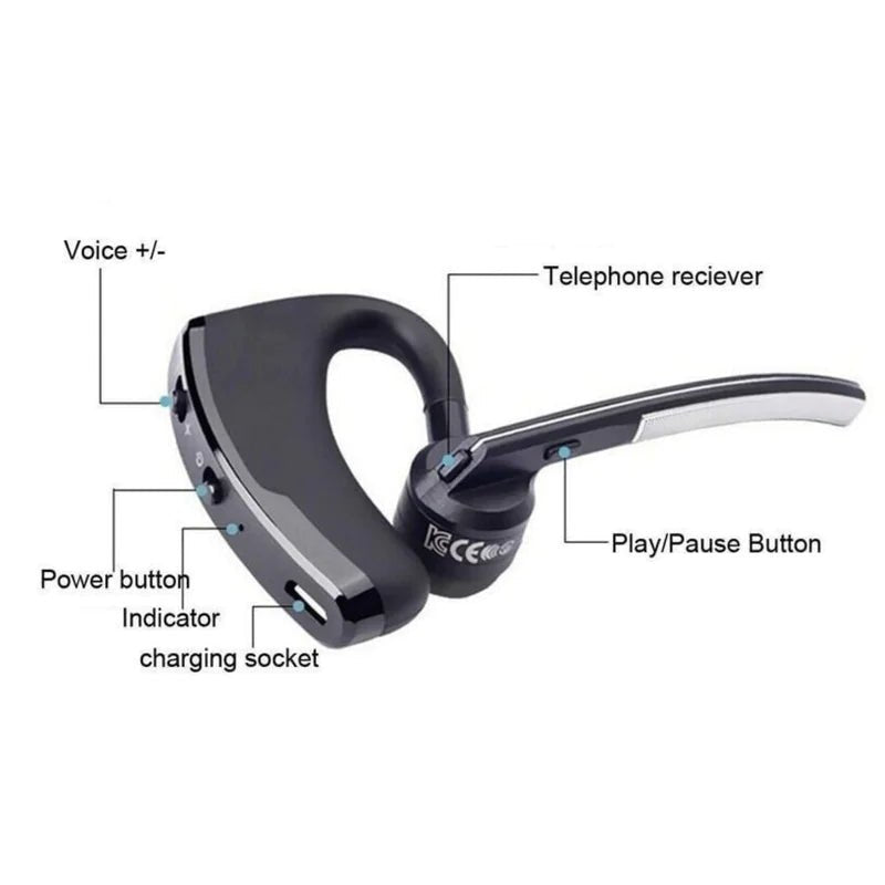 Bluetooth Earpiece Wireless Headset Noise Cancelling Headphones Driver Trucker - Fallon Gifts