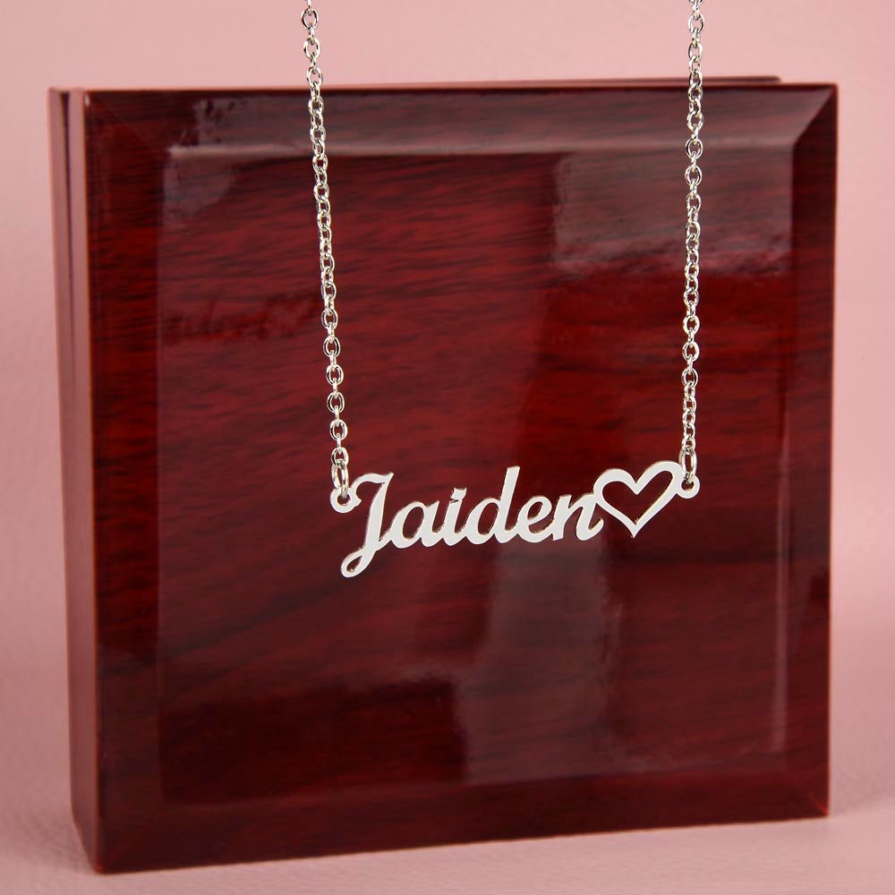 Classic Heart Style Name Necklace Jewelry - Fallon Gifts