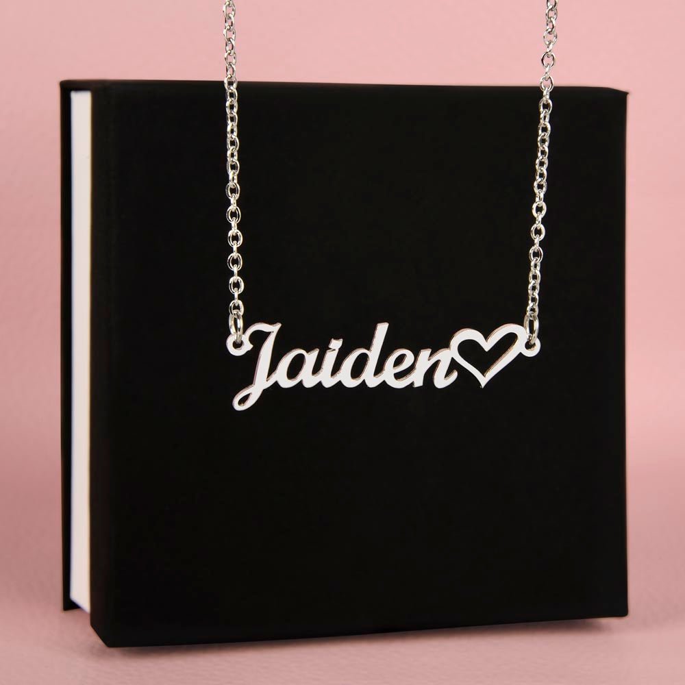 Classic Heart Style Name Necklace Jewelry - Fallon Gifts