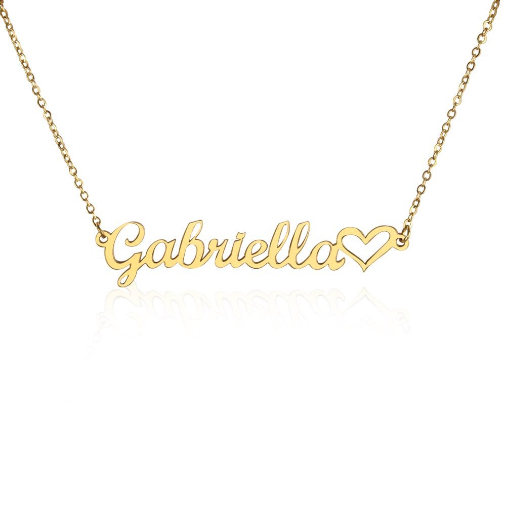 Classic Heart Style Name Necklace Jewelry - Fallon Gifts