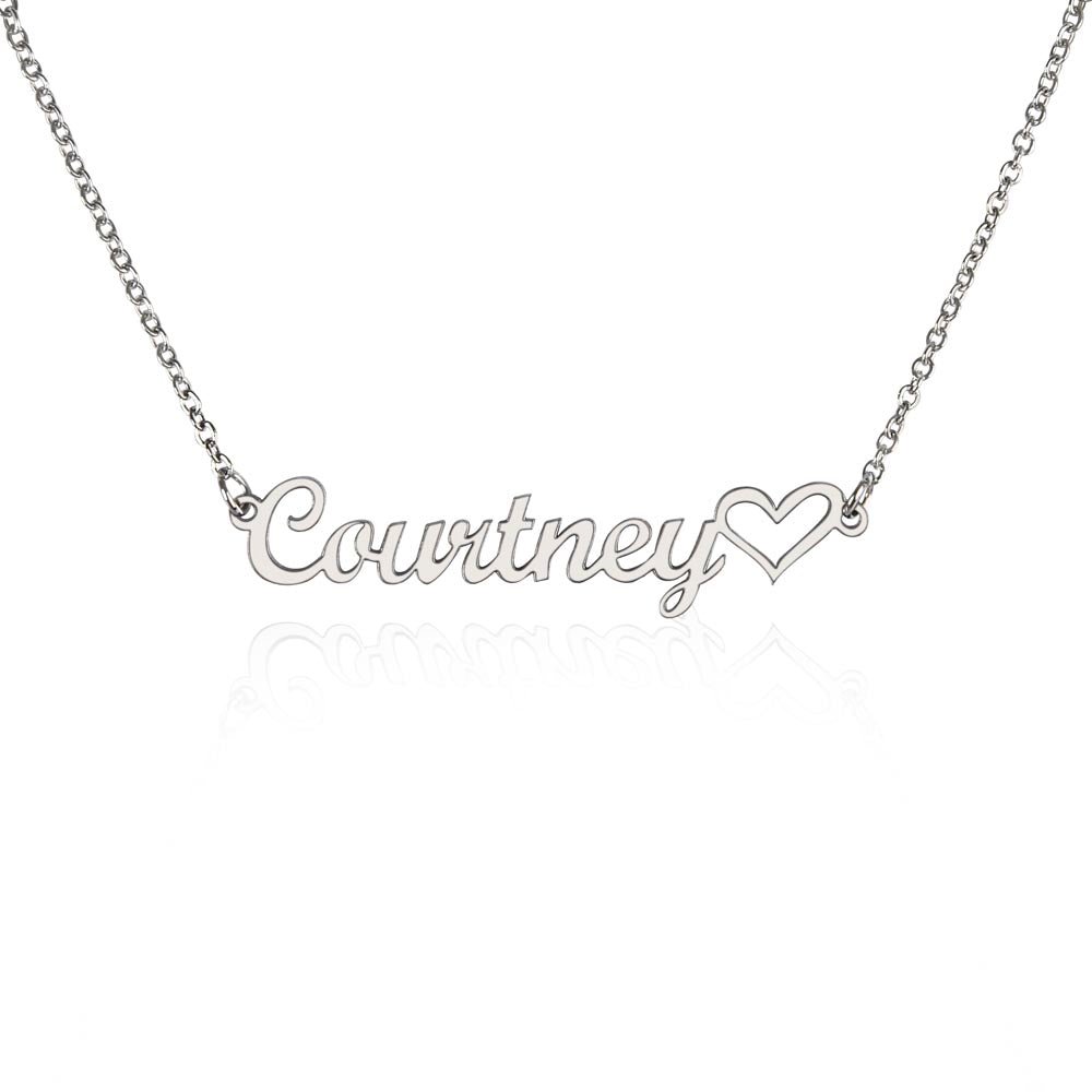 Classic Heart Style Name Necklace Jewelry - Fallon Gifts