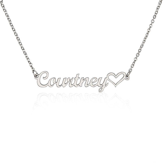 Classic Heart Style Name Necklace Jewelry - Fallon Gifts