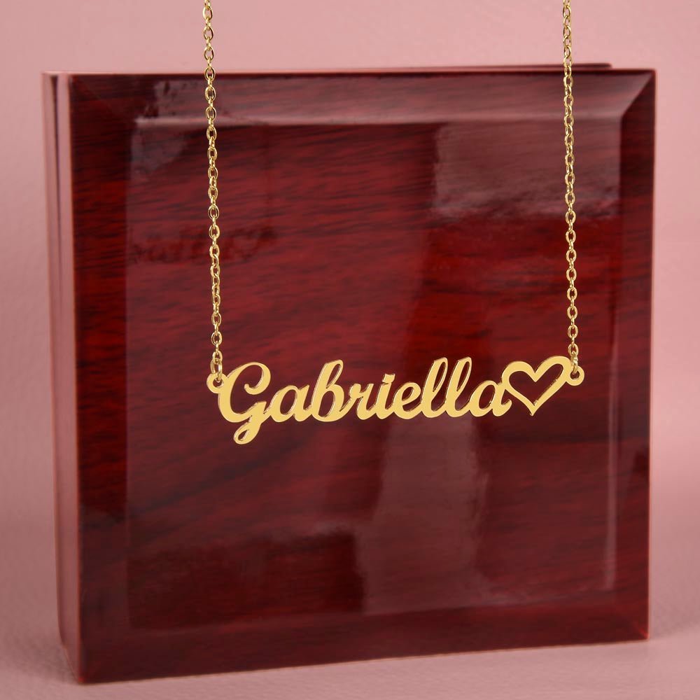 Classic Heart Style Name Necklace Jewelry - Fallon Gifts