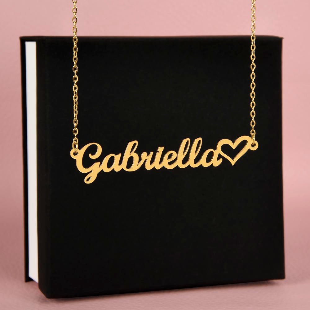 Classic Heart Style Name Necklace Jewelry - Fallon Gifts