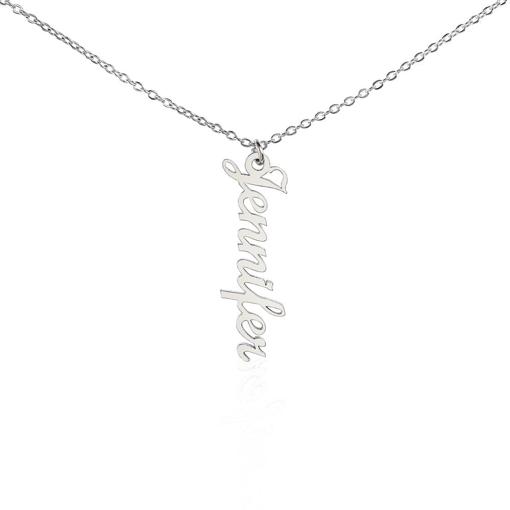 Classic Vertical Name Necklace - Fallon Gifts