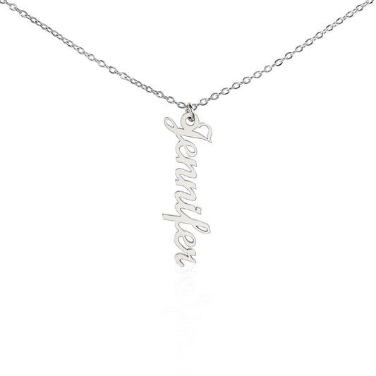 Classic Vertical Name Necklace - Fallon Gifts
