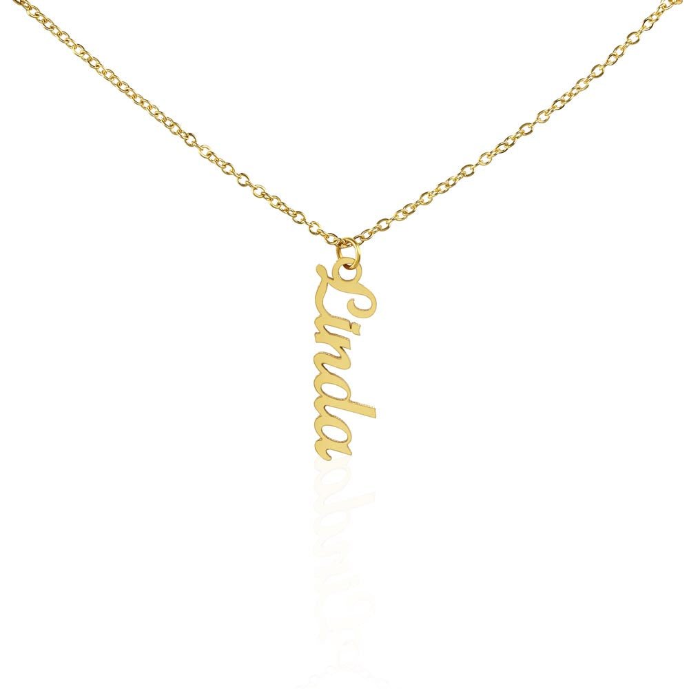 Classic Vertical Name Necklace - Fallon Gifts