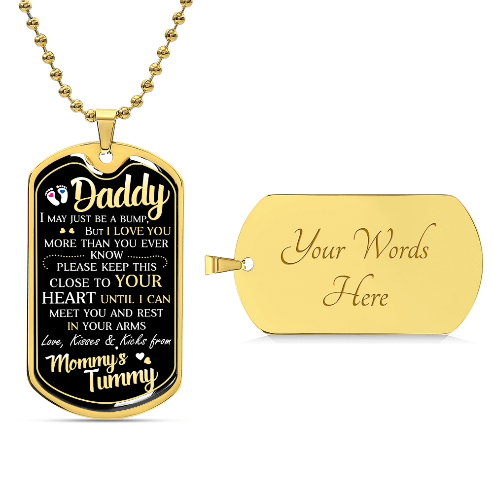 Dad To Be Dog Tag Necklace - Fallon Gifts