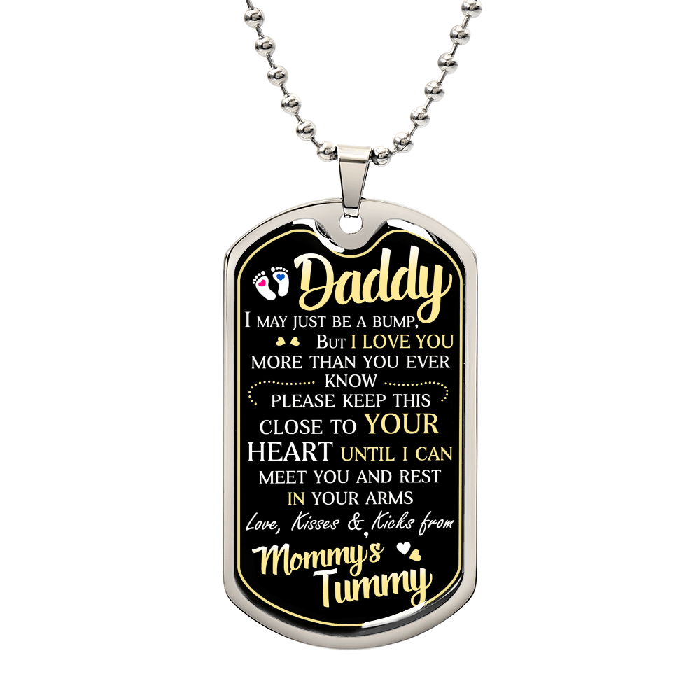 Dad To Be Dog Tag Necklace - Fallon Gifts