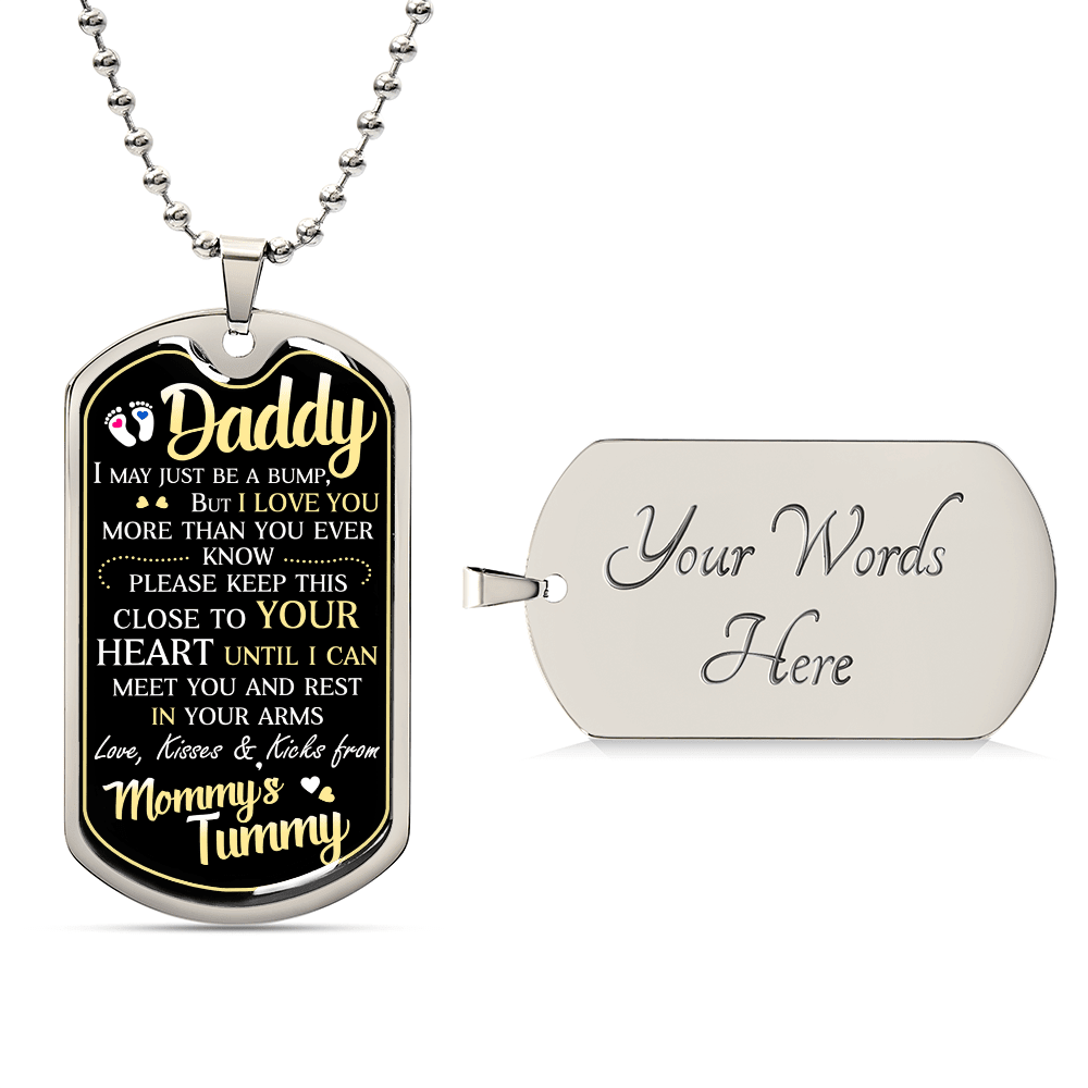 Dad To Be Dog Tag Necklace - Fallon Gifts