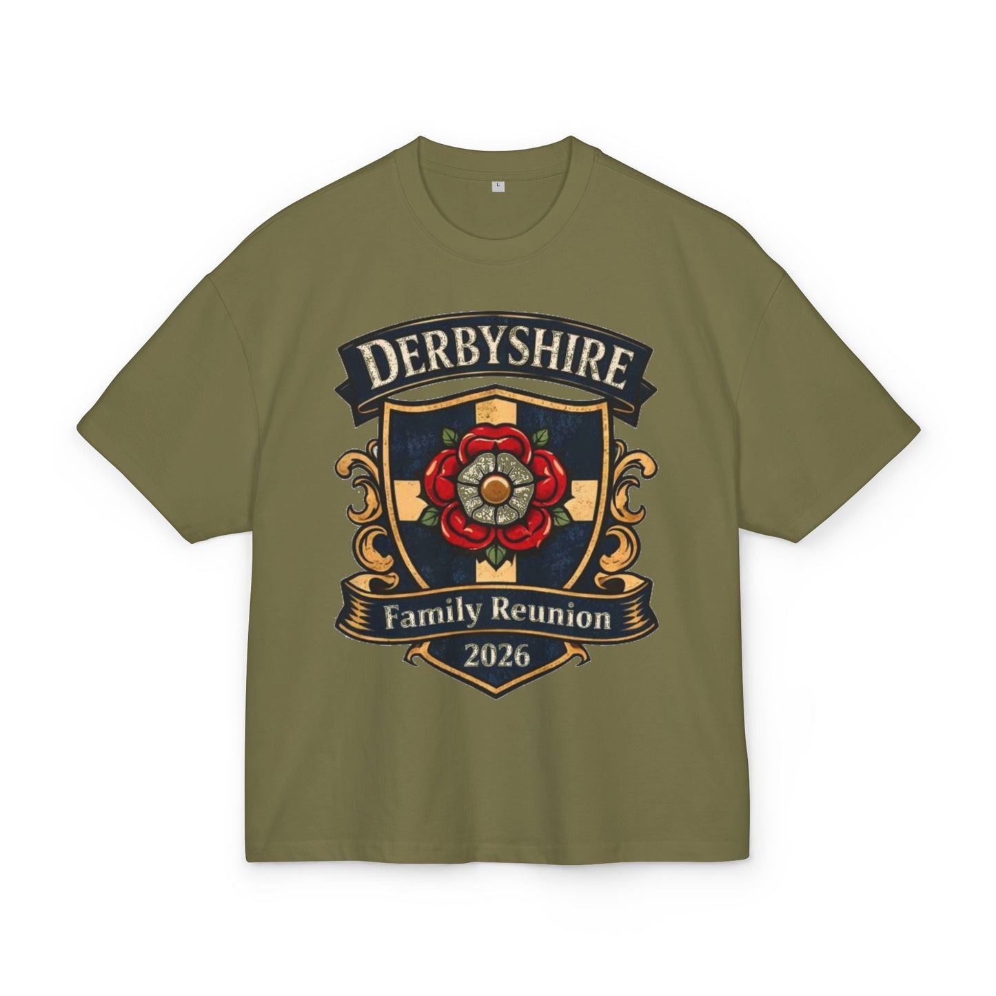 Derbyshire Family Reunion 2026 Crest T-Shirt - Fallon Gifts