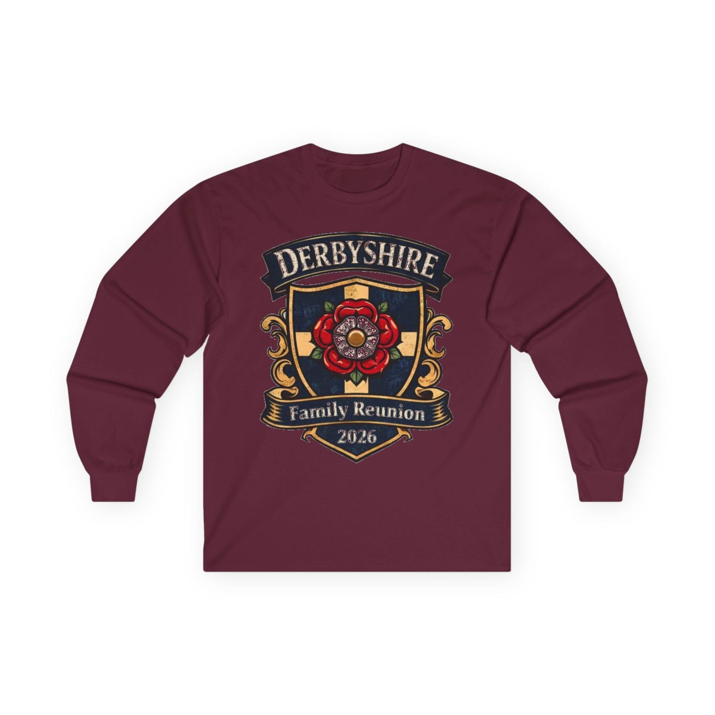 Derbyshire Family Reunion 2026 Long Sleeve T-Shirt - Fallon Gifts