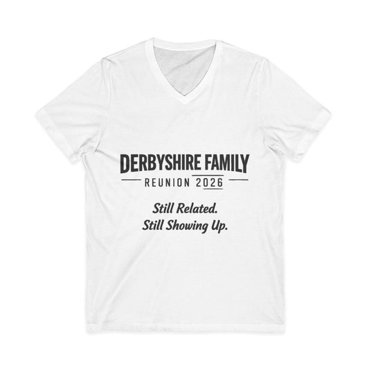 Derbyshire Family Reunion 2026 V - Neck T-Shirt - Fallon Gifts