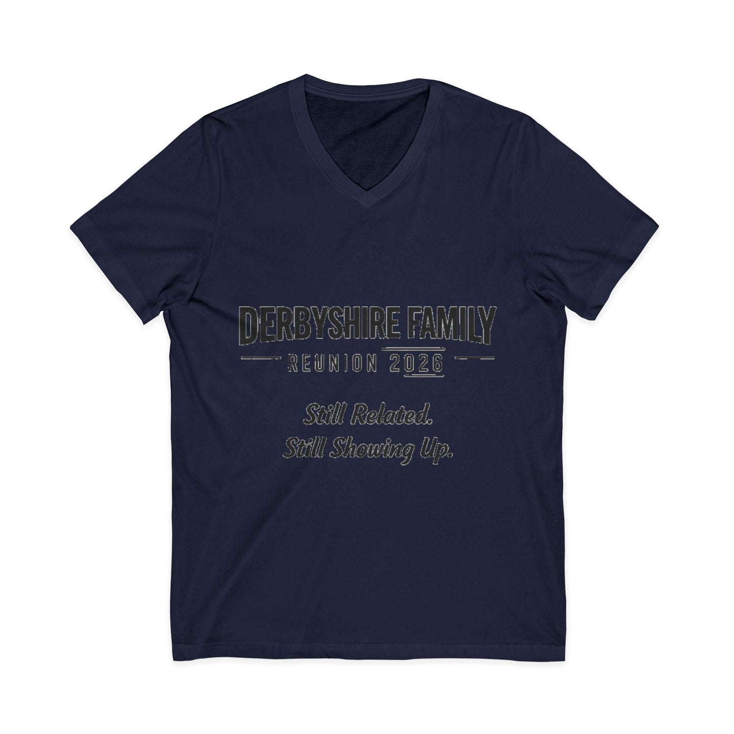 Derbyshire Family Reunion 2026 V - Neck T-Shirt - Fallon Gifts