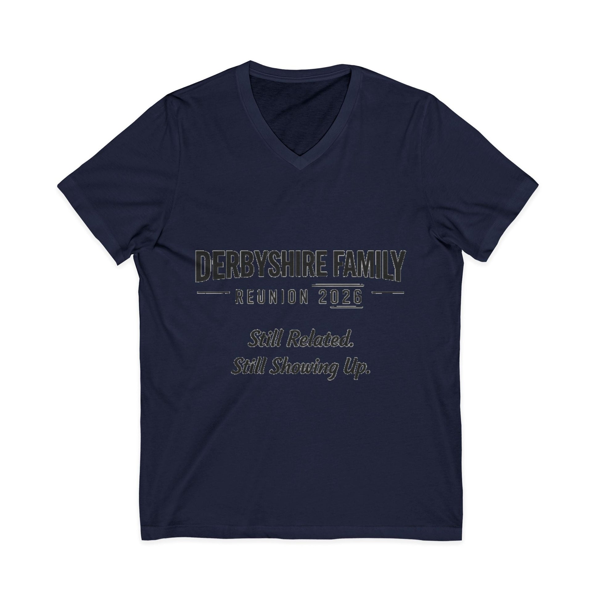 Derbyshire Family Reunion 2026 V - Neck T-Shirt - Fallon Gifts