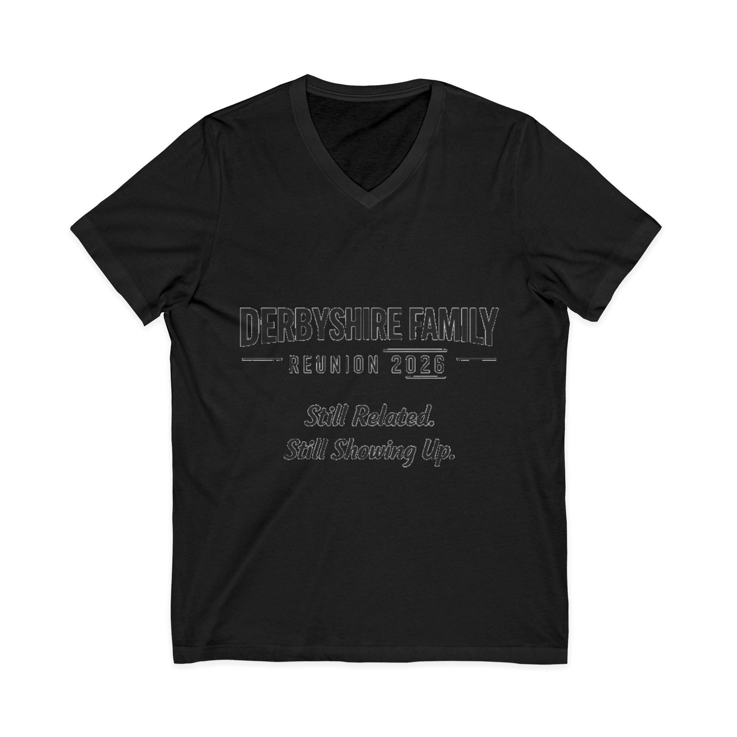 Derbyshire Family Reunion 2026 V - Neck T-Shirt - Fallon Gifts
