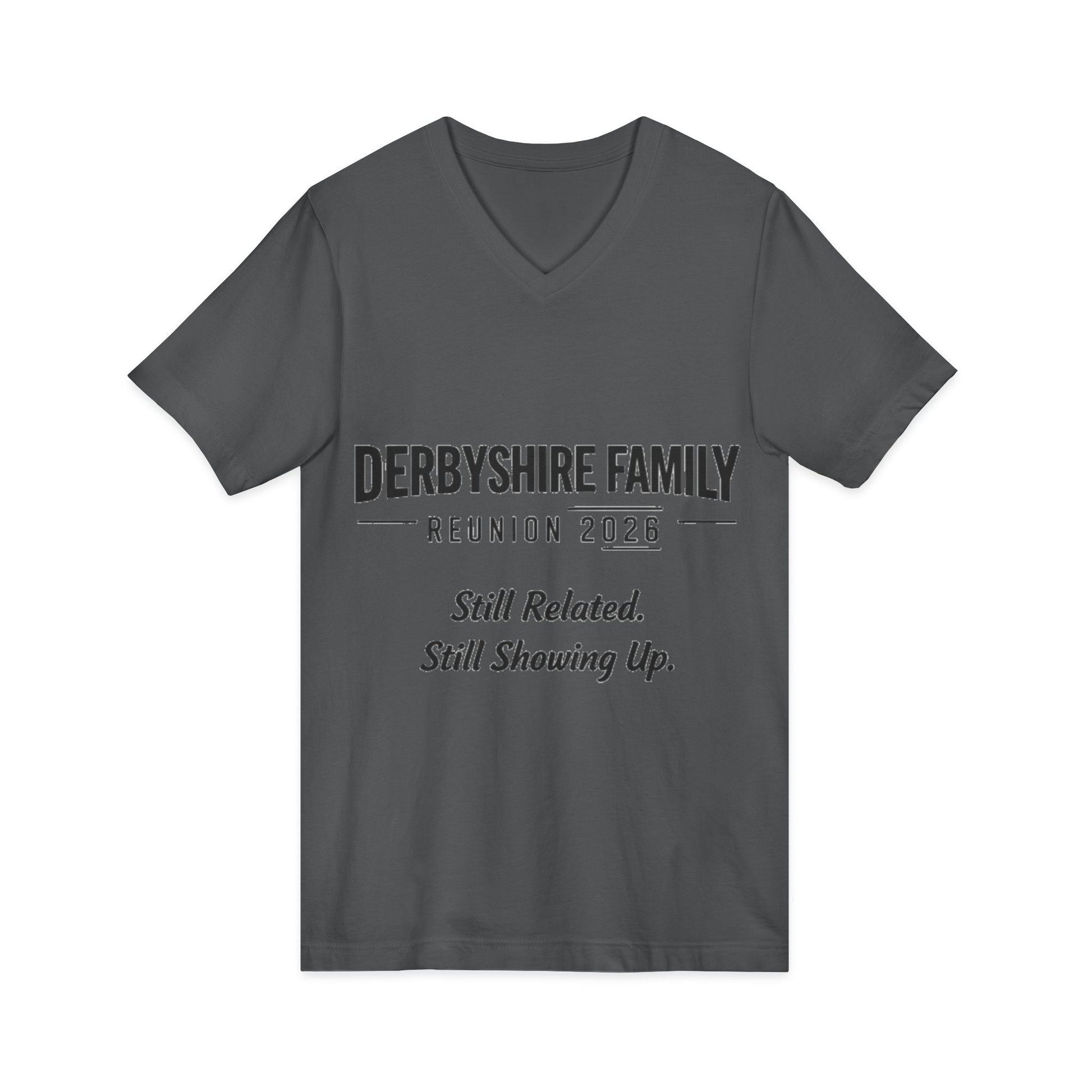 Derbyshire Family Reunion 2026 V - Neck T-Shirt - Fallon Gifts