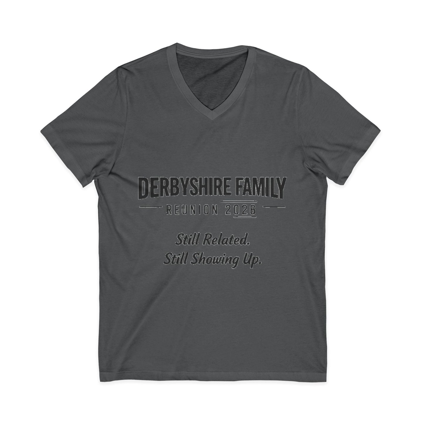 Derbyshire Family Reunion 2026 V - Neck T-Shirt - Fallon Gifts