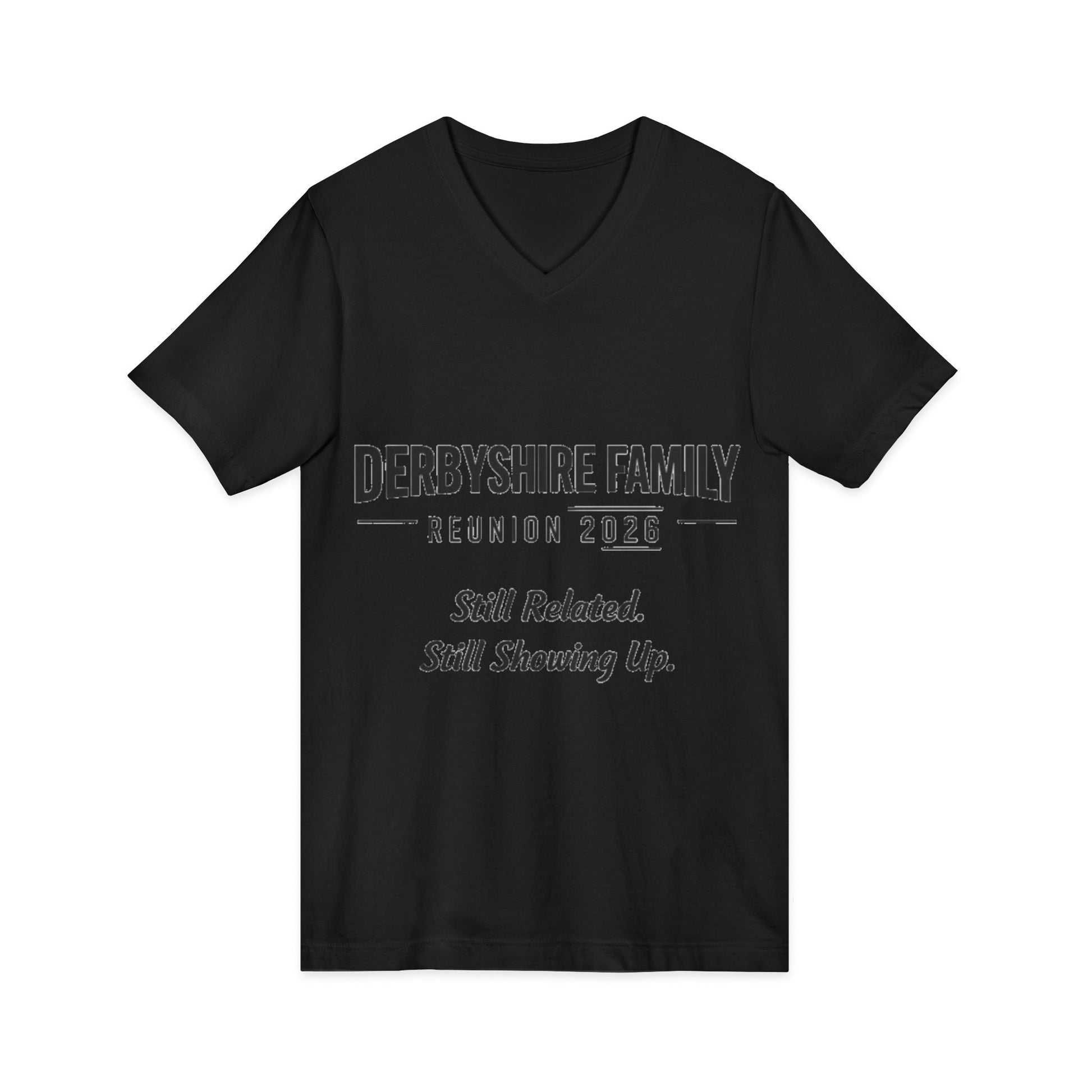 Derbyshire Family Reunion 2026 V - Neck T-Shirt - Fallon Gifts