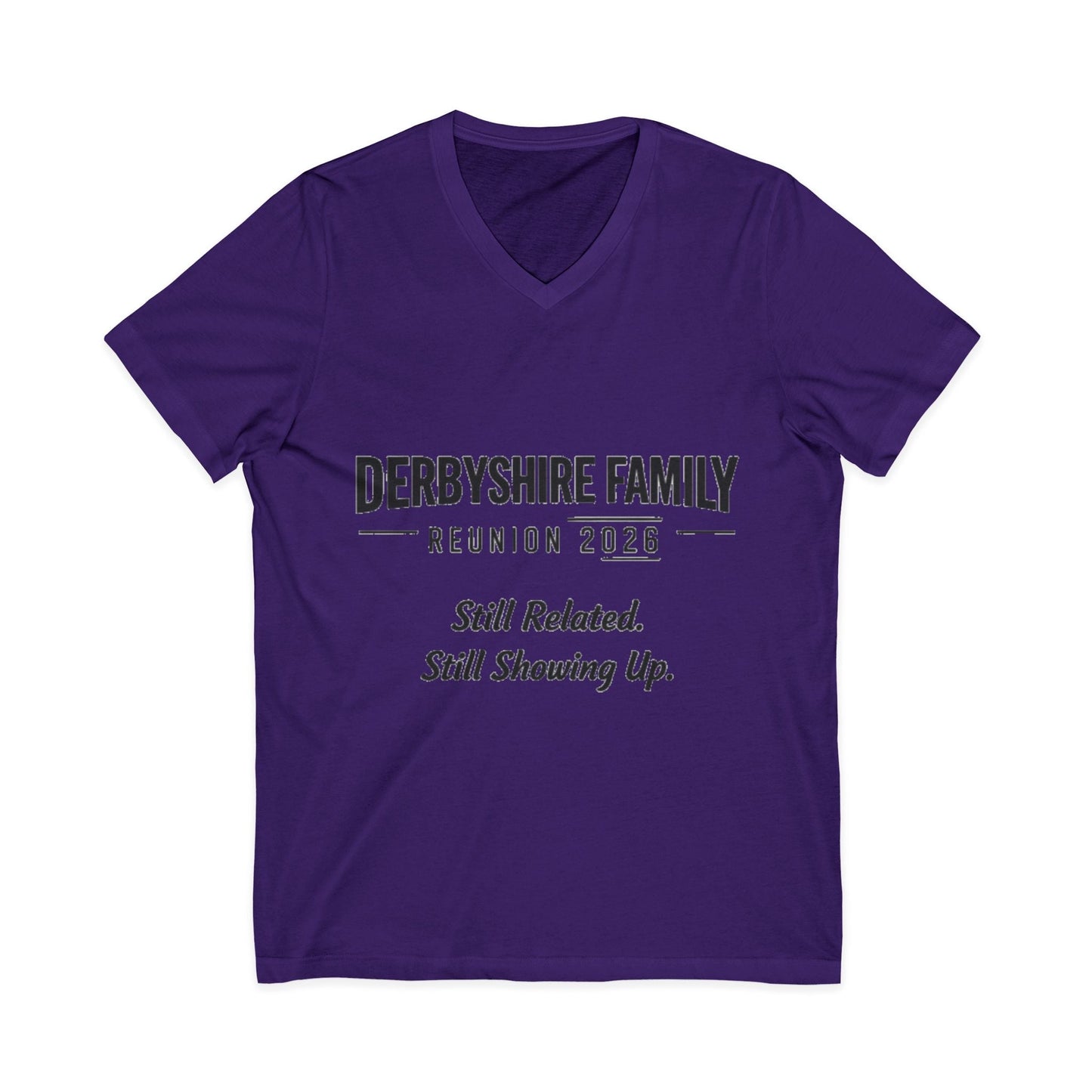 Derbyshire Family Reunion 2026 V - Neck T-Shirt - Fallon Gifts
