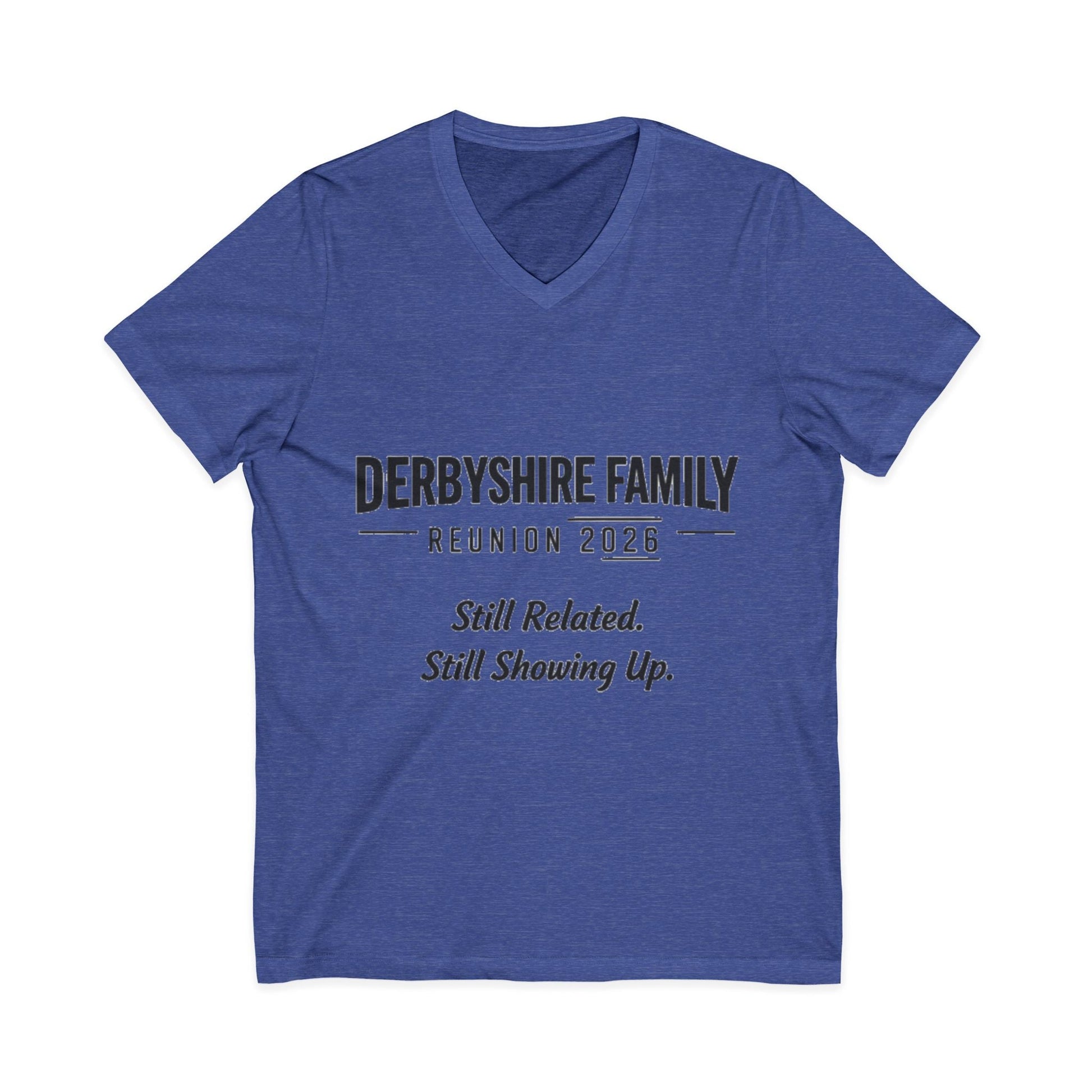 Derbyshire Family Reunion 2026 V - Neck T-Shirt - Fallon Gifts