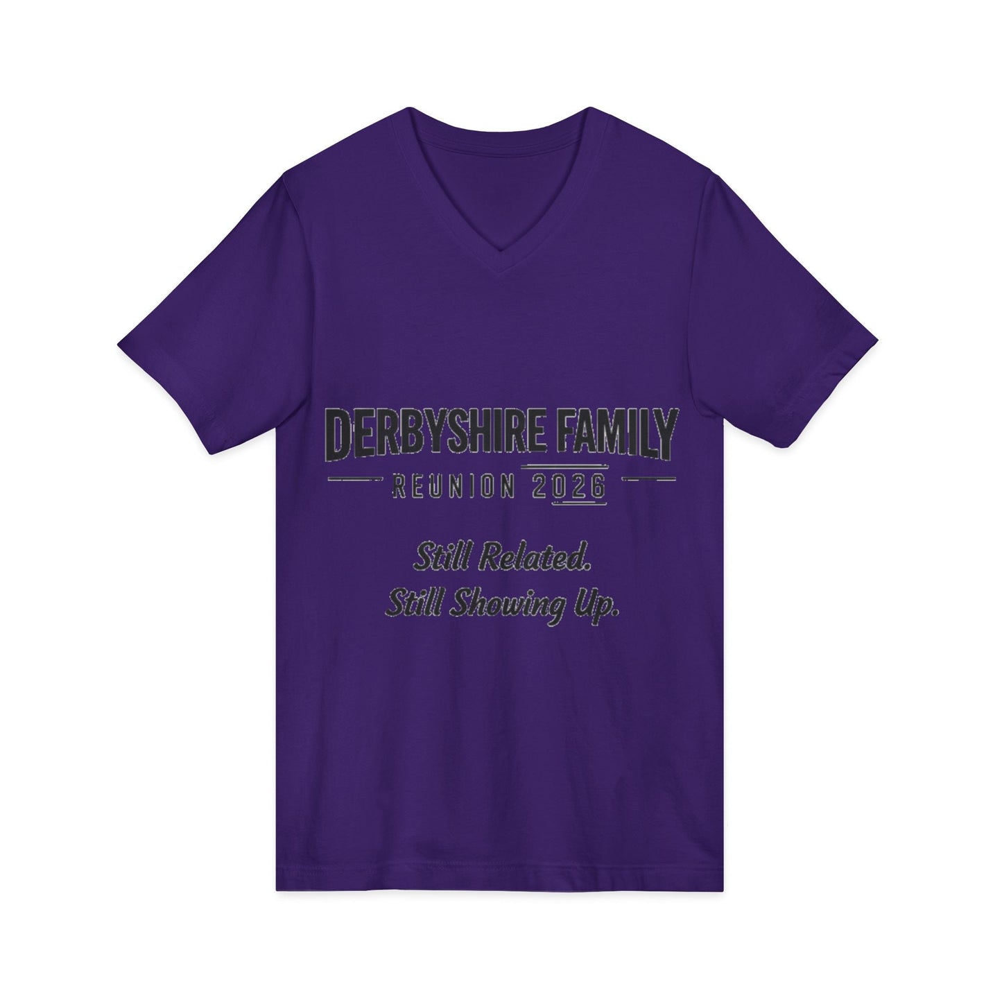 Derbyshire Family Reunion 2026 V - Neck T-Shirt - Fallon Gifts