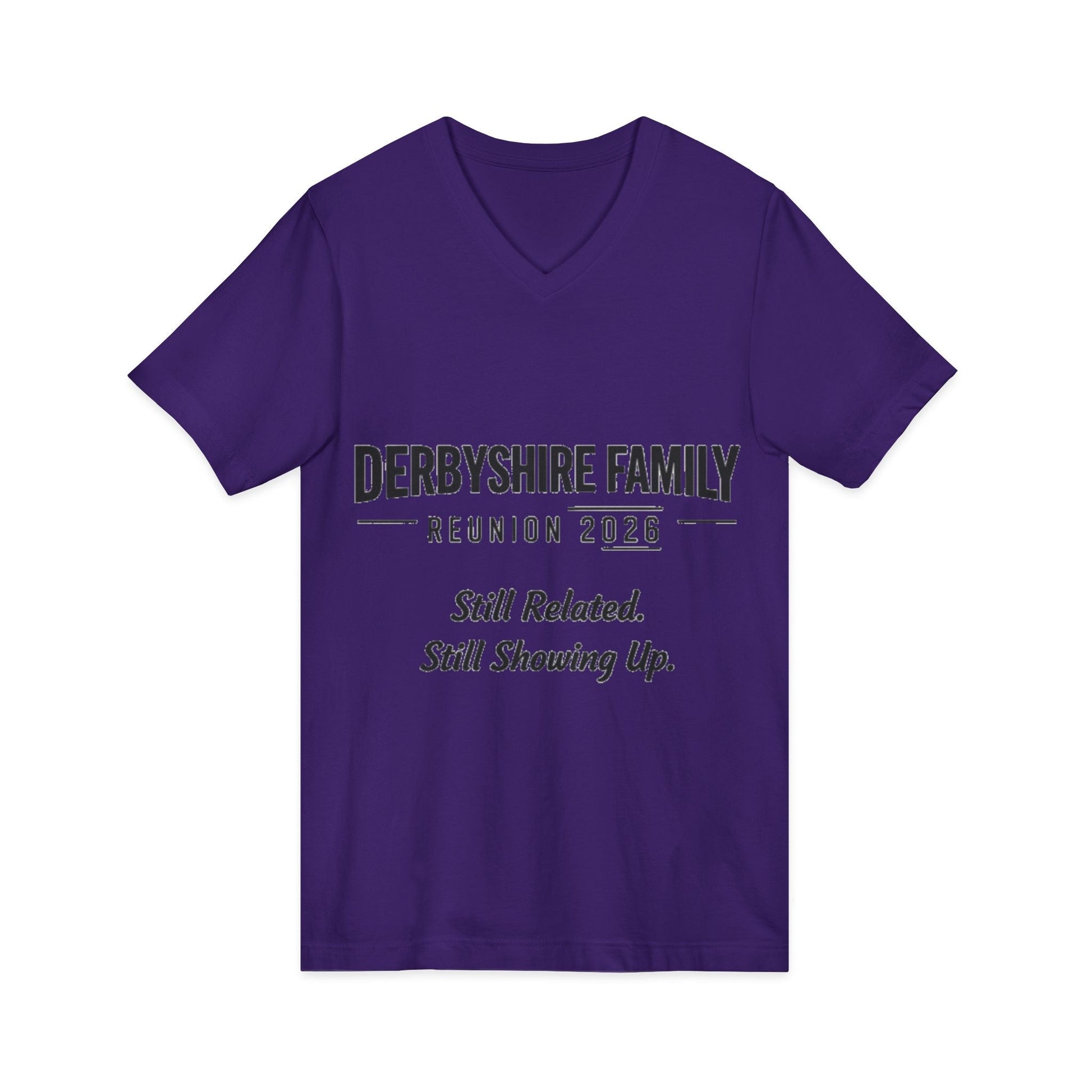 Derbyshire Family Reunion 2026 V - Neck T-Shirt - Fallon Gifts