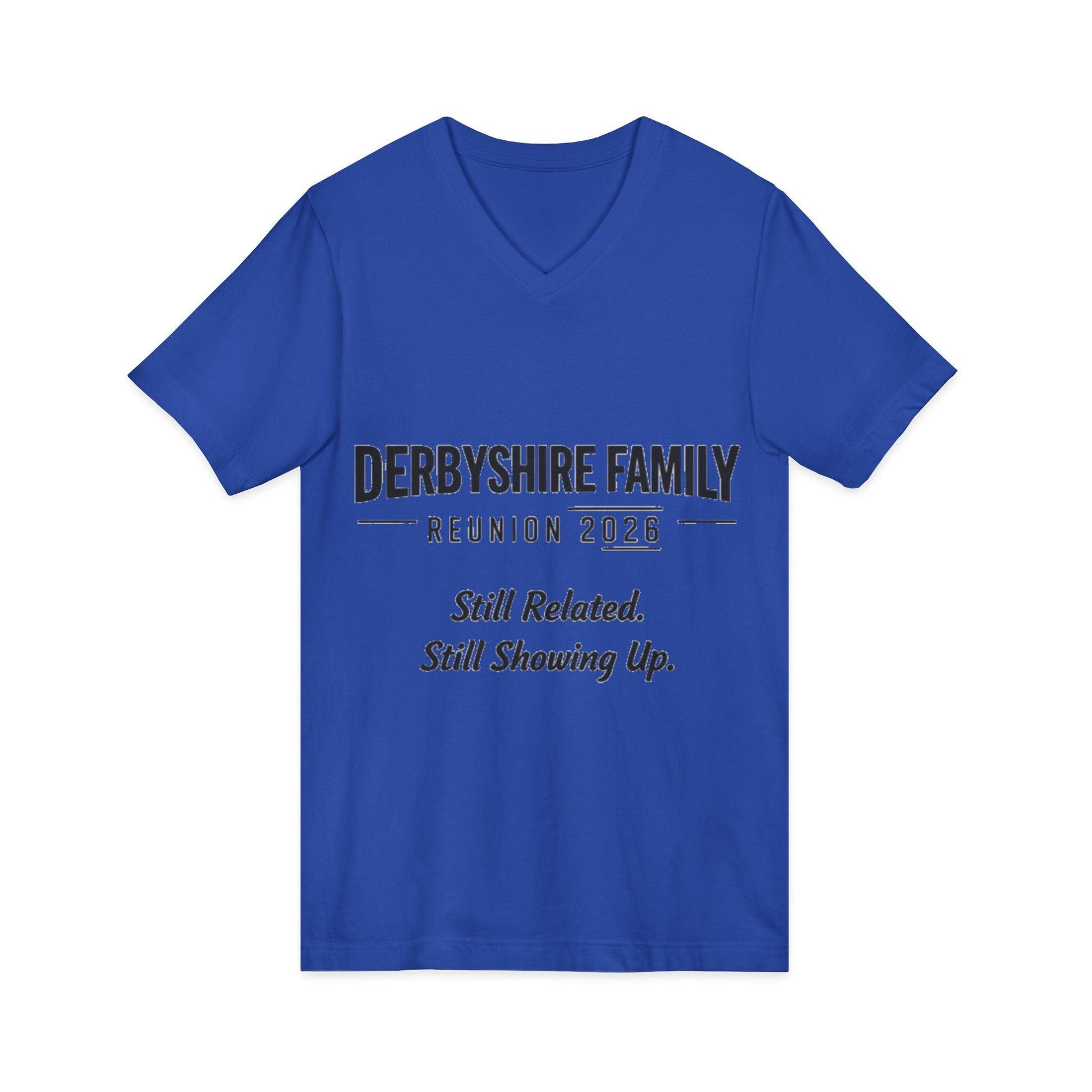 Derbyshire Family Reunion 2026 V - Neck T-Shirt - Fallon Gifts