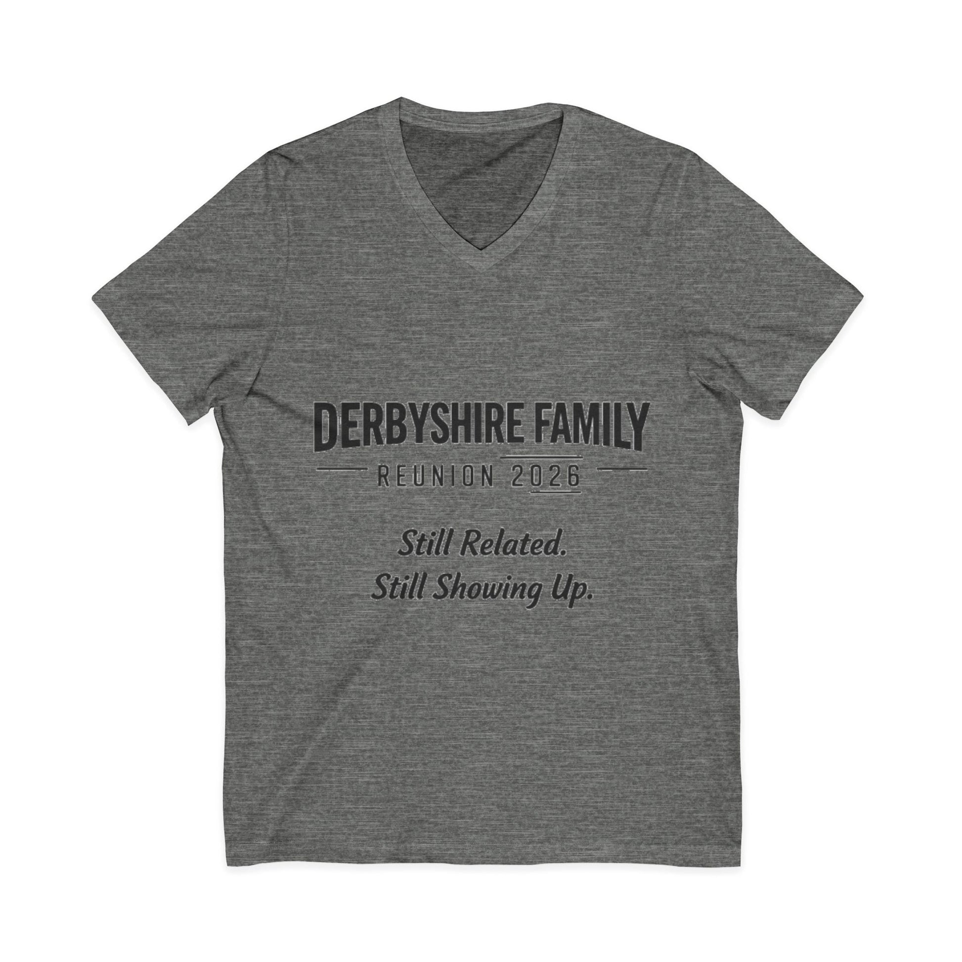 Derbyshire Family Reunion 2026 V - Neck T-Shirt - Fallon Gifts