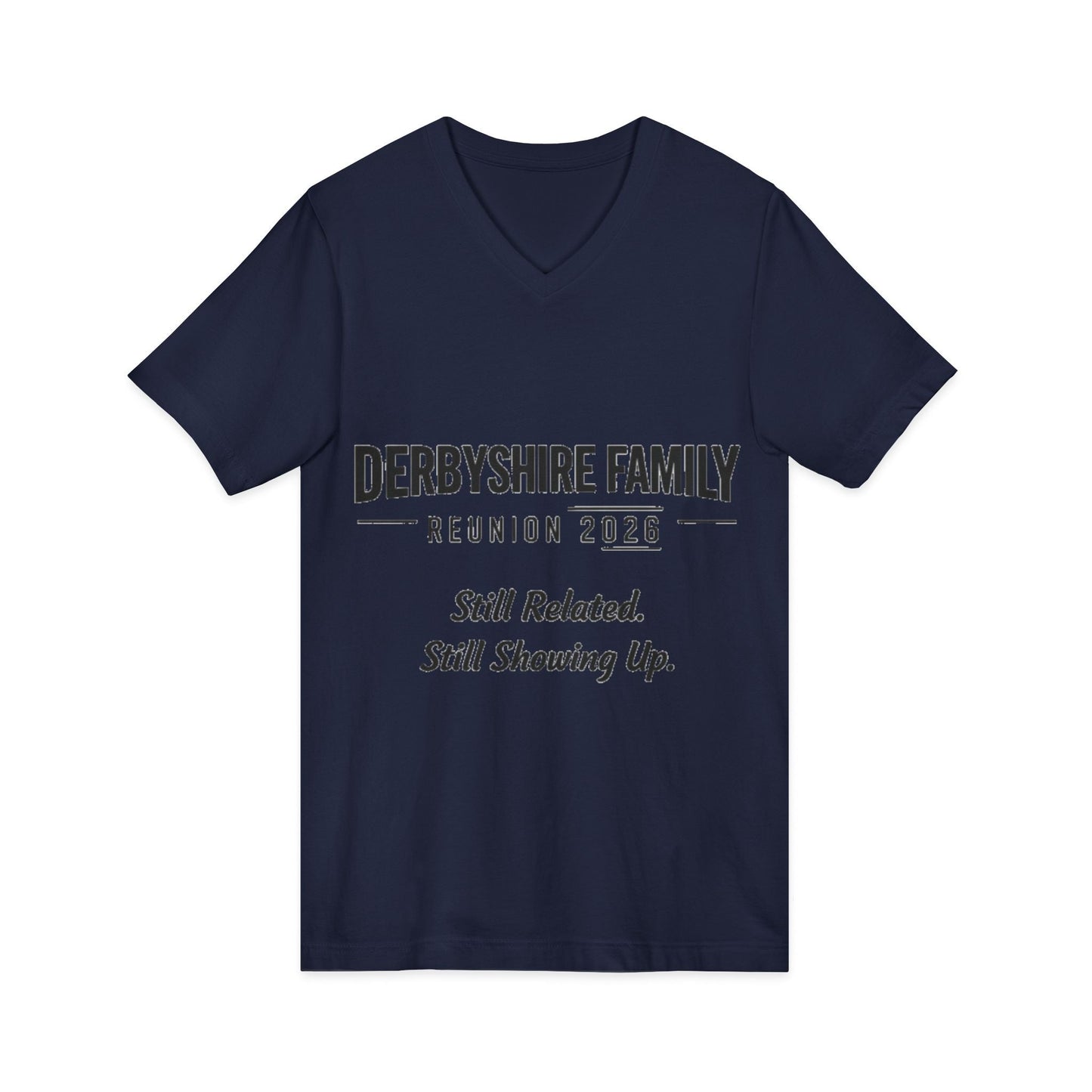 Derbyshire Family Reunion 2026 V - Neck T-Shirt - Fallon Gifts