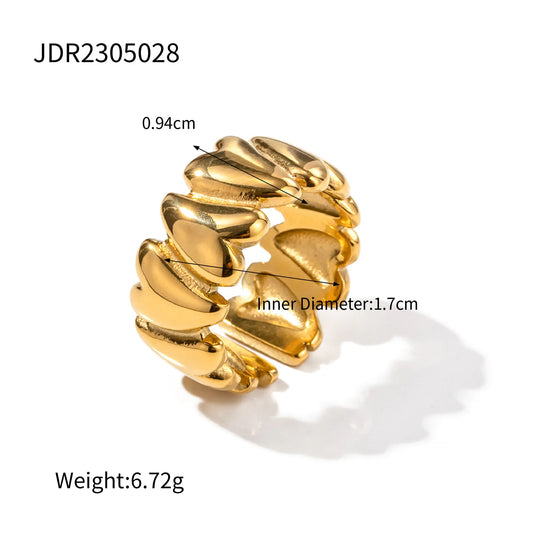 Elena Gold Plated Fashion Ring - Fallon Gifts