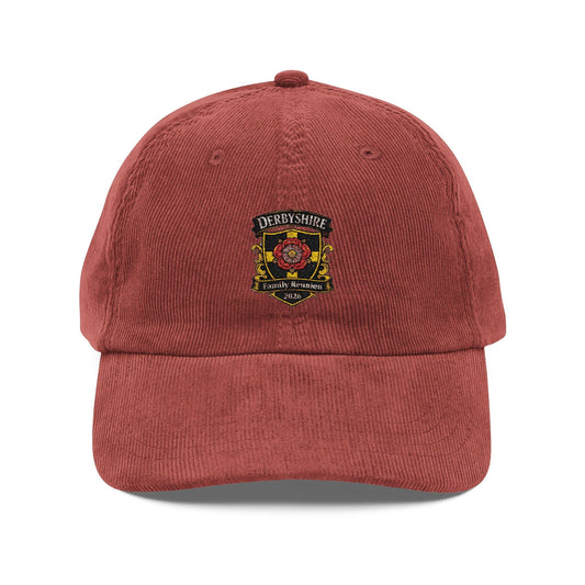 Embroidered Vintage Corduroy Baseball Cap Logo - Fallon Gifts