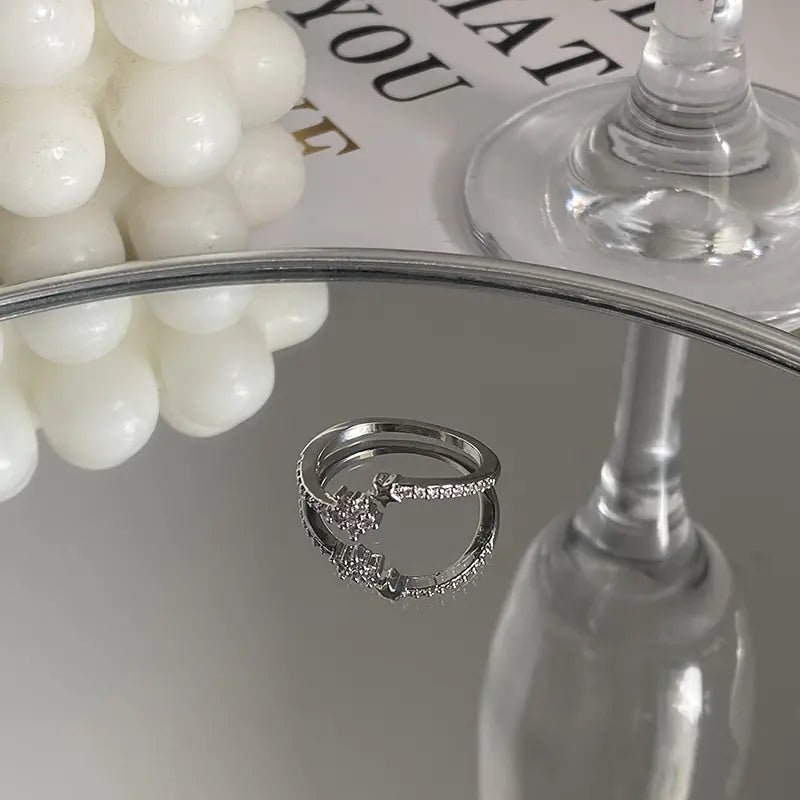 Exquisite Zircon Cross Asterism Ring for Women - Fallon Gifts