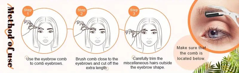 Eyebrow Scissors and Comb Grooming Set - Fallon Gifts